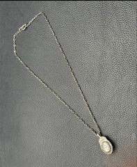 Georg Jensen 1992 Heritage Collection Year Pendant Necklace Silver 925 Vintage