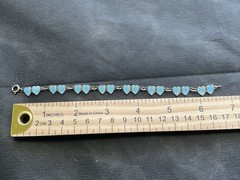 antique Norway sterling silver double heart bracelet 925 Enamel