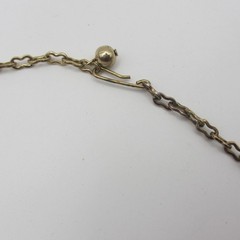 Vintage Lucite Necklace Thermoset Leaf White Gold Tone 15 Inch