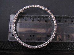 Silver metal crystal women’s bangle bracelet – Fits all wrists