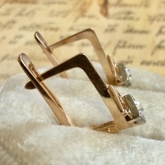 14k 583 Gold Earrings – Vintage East European Soviet USSR Era – #1720