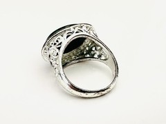 Designer Signed Sterling Silver 925 Ring Malachite