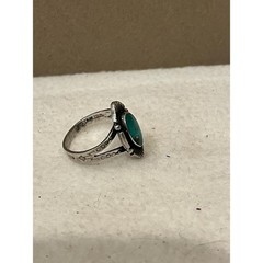 Vintage Navajo Sterling Silver Turquoise Ring, Native American Southwest Jewelry