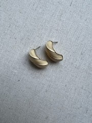 Lot of 3 Vintage White and Gold Enamel Earrings 1980s-90s (No backs)