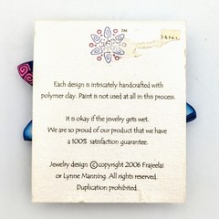 Butterfly Polymer Clay Handcrafted Design by Artist Lynne Manning Brooch Pin