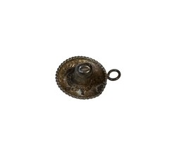 Mini Sterling Silver Mexico Sombrero Hat Pendant Charm .5x.5 Inches Vintage