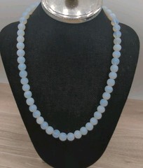 Vintage Opalite/Opaline Glass Beaded Necklace 18″ Long