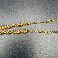 Vintage West Germany Pink Cameo Necklace Exceptional Brass Filigree 1960s