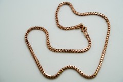 VNT Rose Gold Plate Over Sterling Silver Chunky Chain Necklace 16″ x 2mm JB47