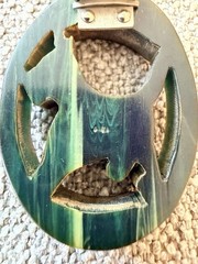 RARE Carved Marbled Bakelite Scotty Dog Brooch Dress Clip