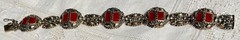 Antique 1906-1910 THEODOR FAHRNER Carnelian & 935 Sterling Silver Bracelet