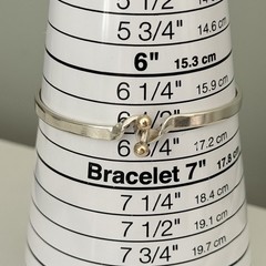 Tiffany & Co. Sterling Silver & 18K Gold Vintage Two Tone Hook Eye Bracelet 6.5″