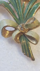 1930’s Pot Metal Flower Brooch ~cold paint