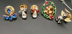 Vintage Guardian Angel Pins, Angel Pins Brooches Dove Lot Of 5