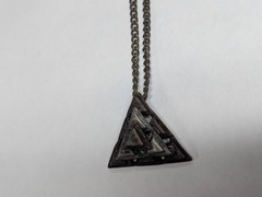 Triangle Pendant Necklace Geometric Pyramid Hipster Chain Charm Triangles Stack