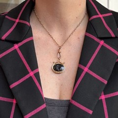 Antique Mercury Hermes Onyx Intaglio Watch Fob Pendant Gold Filled Victorian