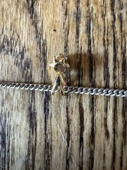 Vintage necklace chain with charm pendant 18″ length