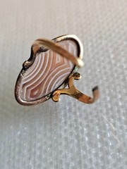 Vintage Size Laguna Brown Agate Ring Copper/brass