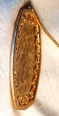 Vintage Mid Century Gold Tone Starburst Statement Pendant Necklace 17.75 Award