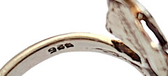 RING Vtg FAIRY ANGEL 925 Sterling Silver w Crystal Ball Size 7 US 3.6 gram