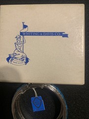Vintage NWB Whiting & Davis Faux Turquoise Bracelet With Tag/Box Silver Tone