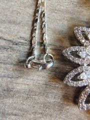 Vtg Cubic Zirconia Silver Tone Necklace Glamorous Sparkle Wedding Prom Elegant