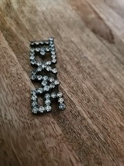 Texas Rhinestone Large Vintage Brooch Pin Womens/Mens Jewelry – 2.75 x .75 in