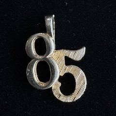 Vintage 1985 Graduation Pendant Goldtone Retro 80s Reunion Birthday year