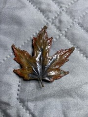 Vintage Brooch Pin Maple Leaf Copper Jewelry lot x