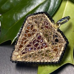 Vintage Crystal Pendant Estate Jewelry Pre-Owned Unusual Gem-Shaped