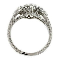 3.20Ct Vintage Art Deco Lab-Created Diamond Wedding Ring 14K White Gold Plated