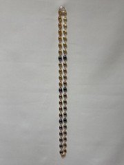 Camrose & Kross Black & Gold Tone Necklace & Bracelet Jackie Kennedy COA