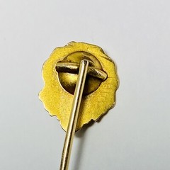 Antique 10K Yellow Gold Lion Head 2.25″ Hat Stick Pin 1.52g