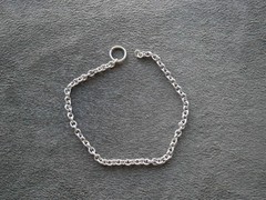 Dainty Oval Link Vintage Sterling Silver Bracelet 7″ ~ 3.6g ~ NO CLASP