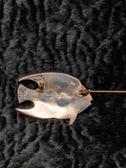 Vintage Mexican Sterling Silver Fish Brooch With Abalone Inlay – Signed
