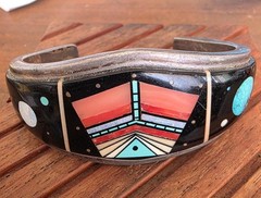 Ervin P. Tsosie Micro Inlay Bracelet Native American