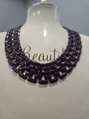 Vintage 1980s Napier Eggplant Purple Chain Link Necklace