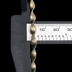 Vintage FAS Italy Gold Vermeil 925 Sterling Twisted Herringbone Necklace, 18″