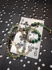 18 Inch Green AV Max Beaded Necklace