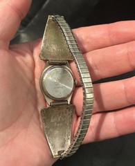 Effie Calavaza Zuni Signed Turquoise Snake Watch Vintage Native American Jewelry