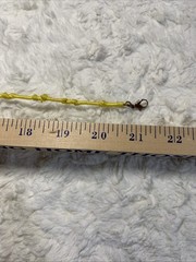 Vintage Hand Knotted Woven String Mult-Strand Chartreuse yellow Necklace
