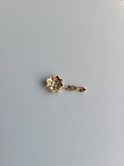 Antique Edwardian 18K Old European Cut Diamond Pendant Platinum-Topped Snowflake
