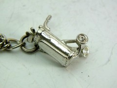Vintage WINARD Sterling Silver Charm Bracelet With 9 Charms – 7+ inches
