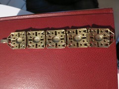 Vintage Sarah Coventry Massive 5 Link Bracelet With Cabochon Stones