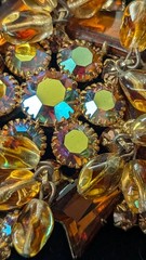 VTG DeLizza & Elster D&E Juliana Trembler Brooch Pin w/ 6 Dangle Clusters