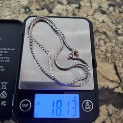 925 Silver Y2K ERA Snakechain Style Necklace 18 Inches, 18 Grams 925 Silver