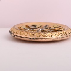 Antique Victorian Starburst Multi Tone Gold Filled Paste Pendant Locket