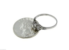 Antique Estate Art Deco Platinum 0.66ct Diamond Engagement Ring Size 8.5 EGL USA
