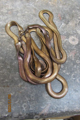 vintage copper tone double ladies necklace herringbone