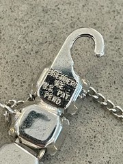 Eisenberg ICE Signed Bracelet Rhinestone 7” W/Safety Chain Rhodium Plated